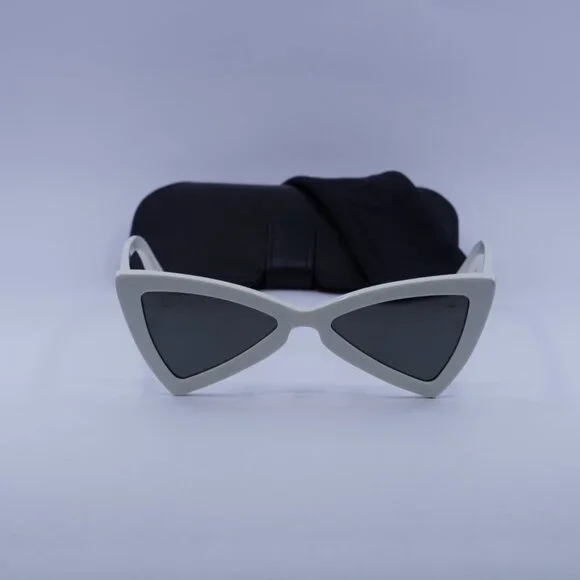 NEW SAINT LAURENT SUNGLASSES, SL207 JERRY 007 WHITE WOMEN SL 207 JERRY 007 SL 207 Jerry cat-eye sunglasses in black - Saint Laurent  main image 2